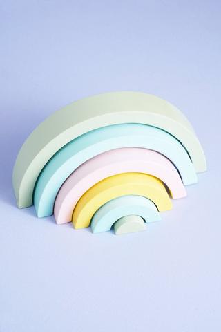 Wooden Rainbow Stacking Set