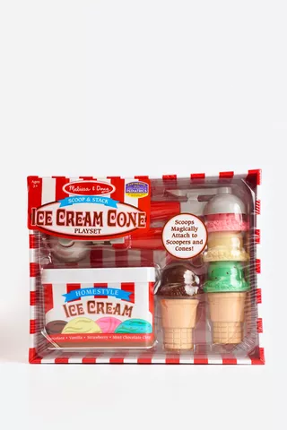 Melissa & Doug Scoop And Stack Ice- Cream Cone Set