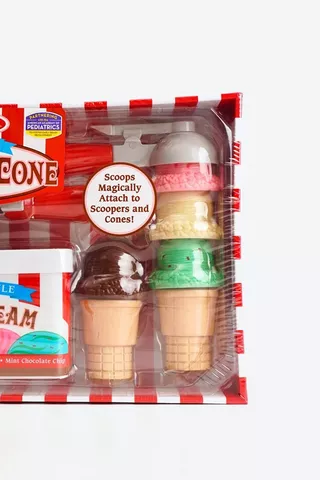 Melissa & Doug Scoop And Stack Ice- Cream Cone Set