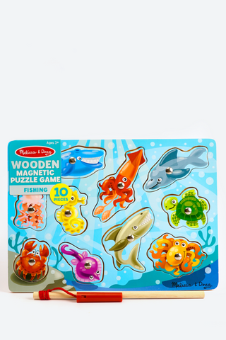 Melissa & Doug Wooden Magnetic Puzzle Game Fishing