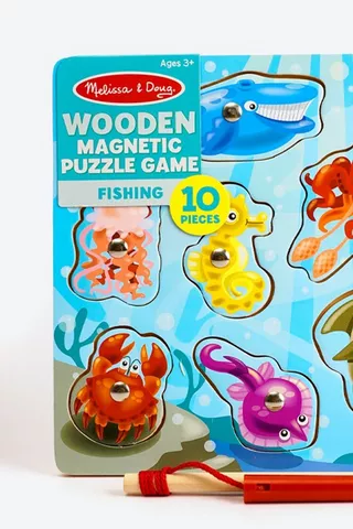 Melissa & Doug Wooden Magnetic Puzzle Game Fishing