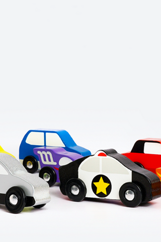 Melissa & Doug Wooden Car Set