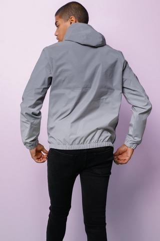 Grey hot sale reflective windbreaker