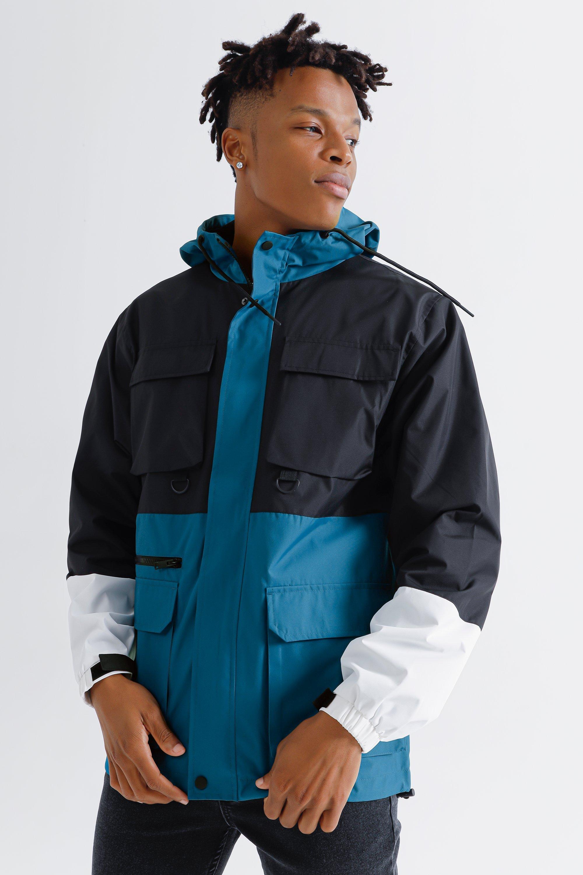 Colour Block Utility Parka