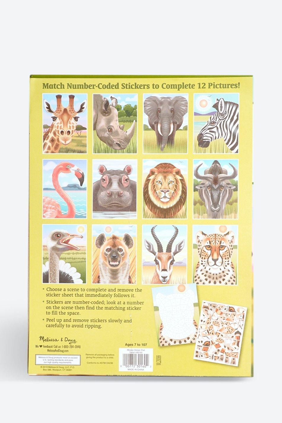 Melissa + Doug Mosaic Sticker Pad Safari