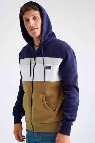 Colour Block Hooded Jacket