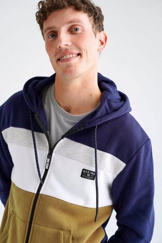Colour Block Hooded Jacket