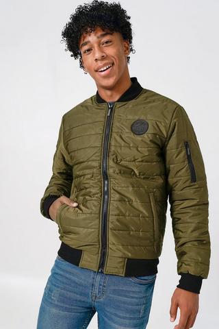 Quilted Bomber Jacket