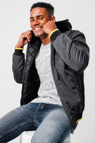 Quilted Bomber Jacket