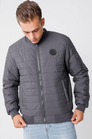 Quilted Bomber Jacket