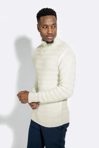 Polo neck ribbed outlet top