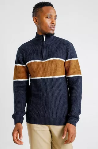 Colour Block Knit Pullover