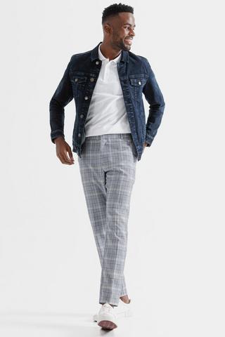 Check Slim Fit Pants