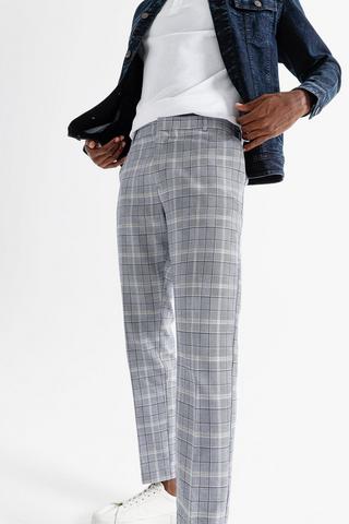 Check Slim Fit Pants