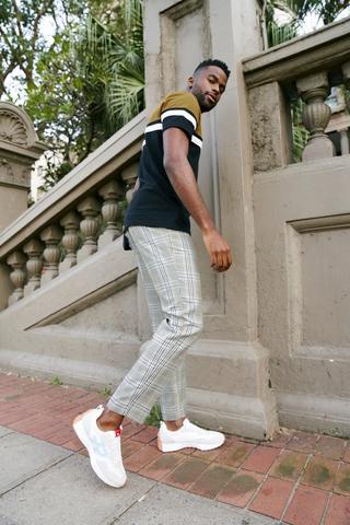 Check Slim Fit Pants