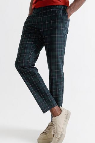 Check Slim Fit Pants