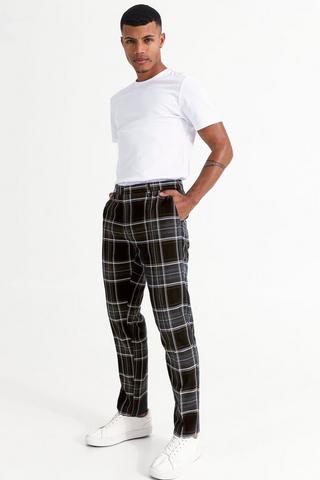 Checked joggers online mens