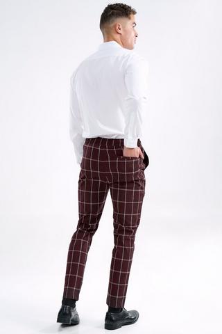 Check Slim Fit Pants