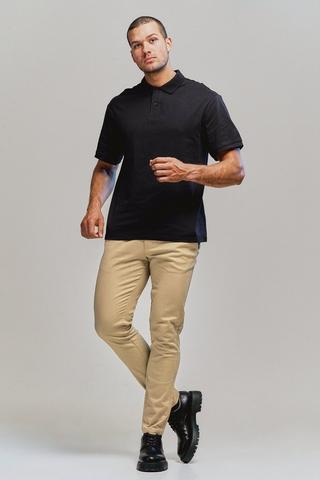 Black Shirt with Brown Pants