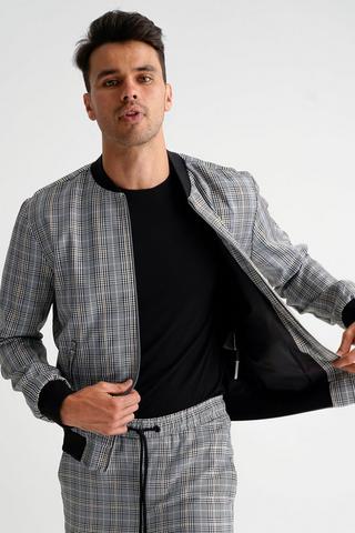 Check bomber hot sale jacket mens