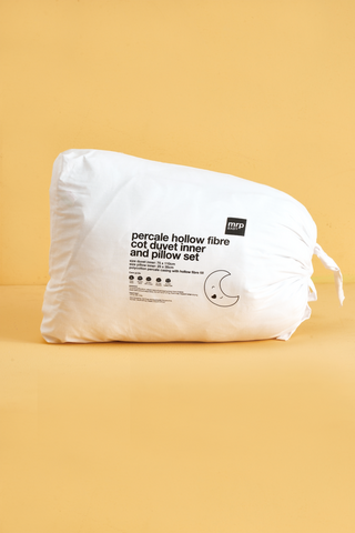 Mrp Baby Percale Hollow Fibre Cot Duvet Inner And Pillow Set