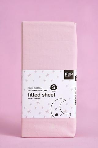 100% Cotton Single Cot Fitted Sheet