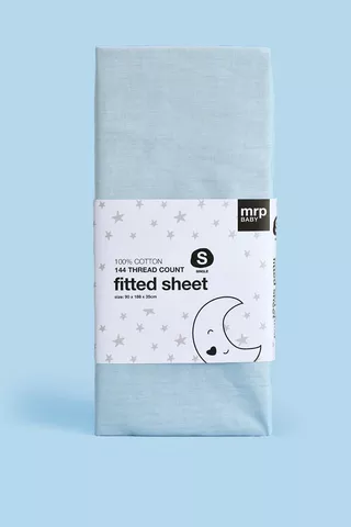 100% Cotton Single Cot Fitted Sheet
