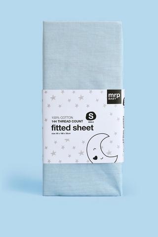 100% Cotton Single Cot Fitted Sheet