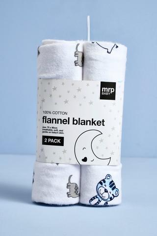 MRP Baby Flannel Blankets 2 Pack
