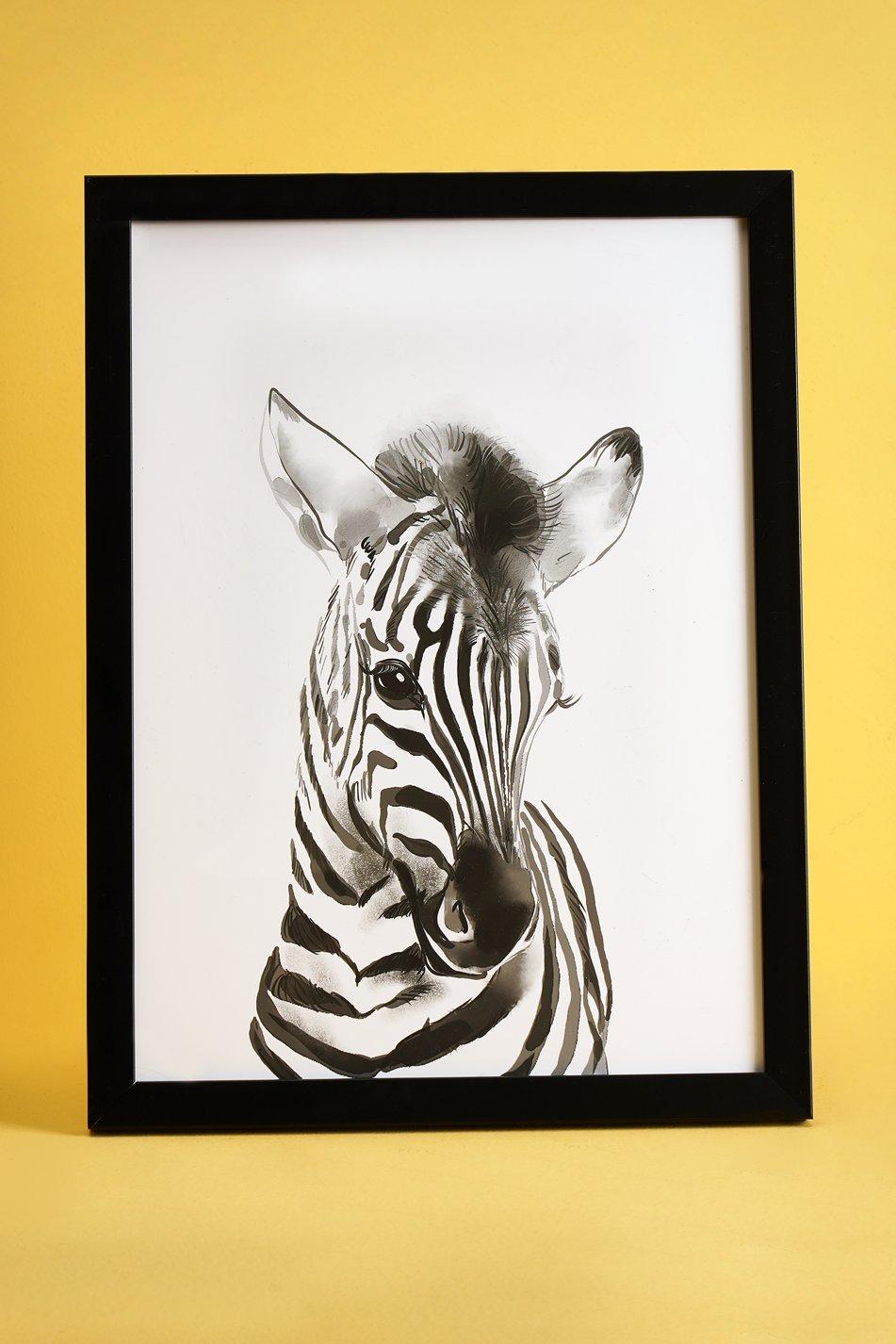 Zebra Framed Wall Art A3
