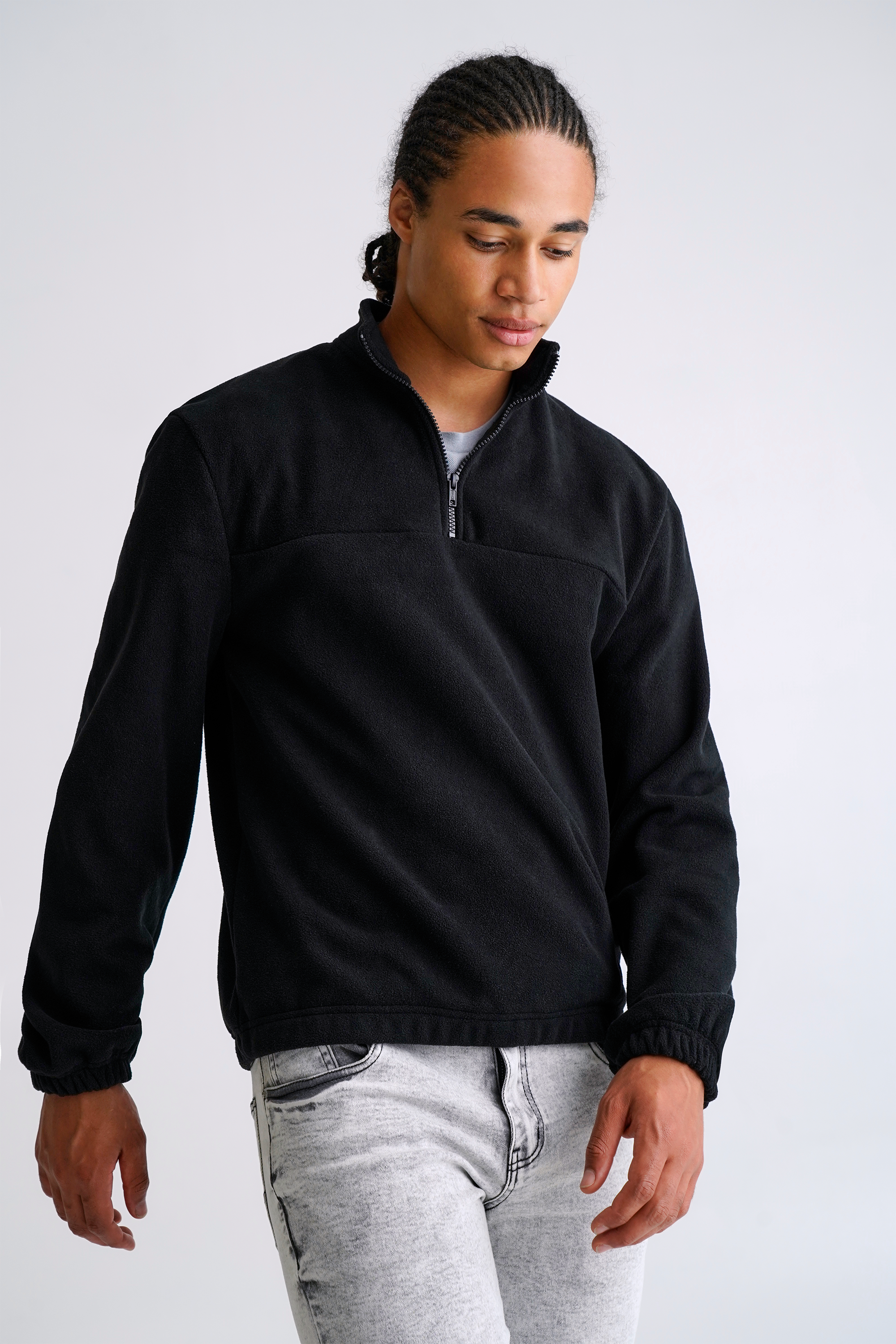 Mens half zip fleece on sale tops