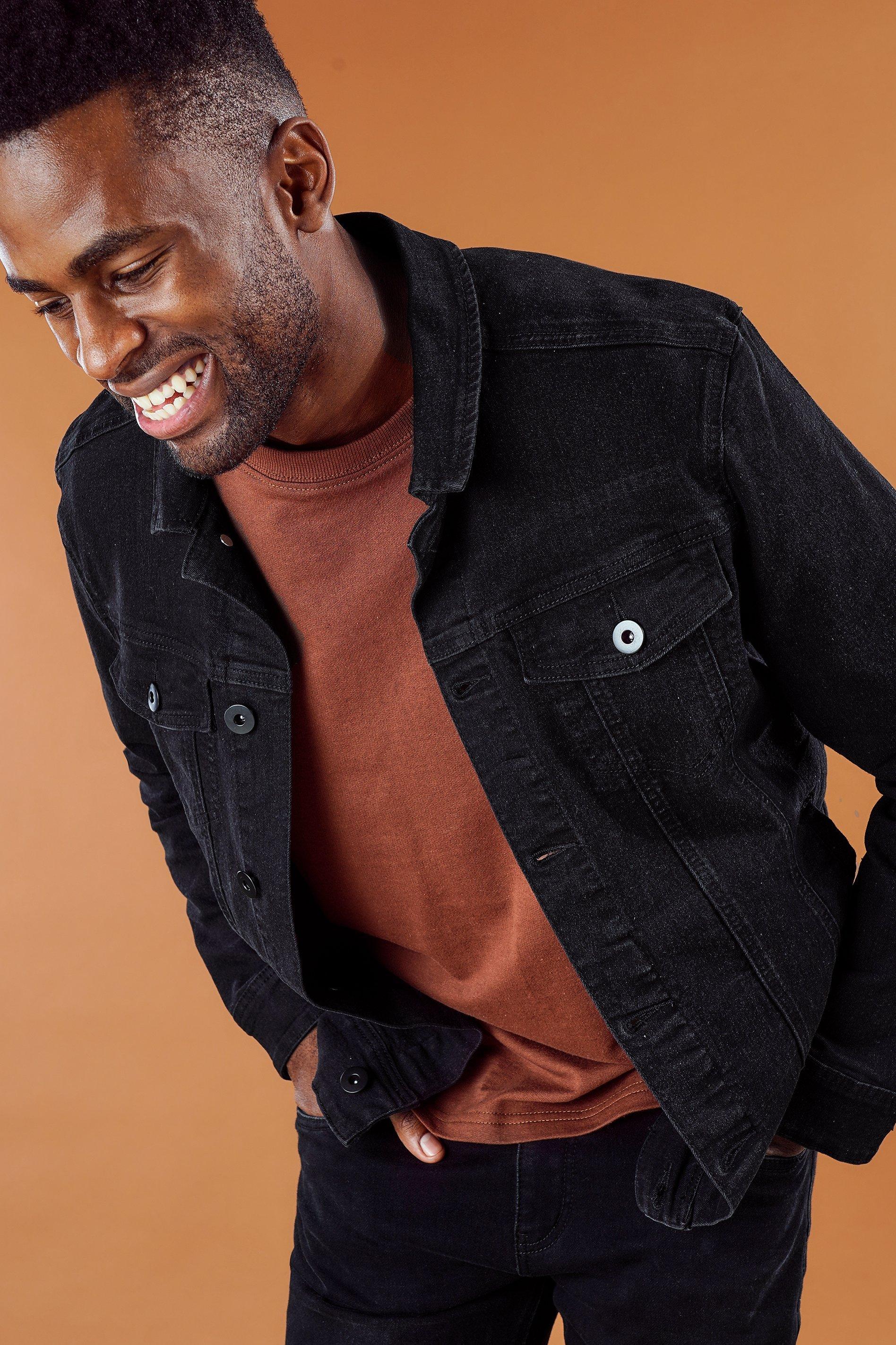 Denim peacoat outlet mens