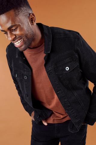 Black denim outlet jacket near me