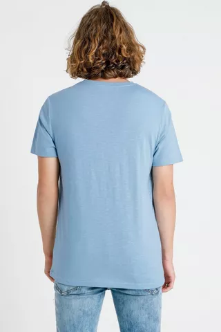 Slub Slim Fit V-neck T-shirt