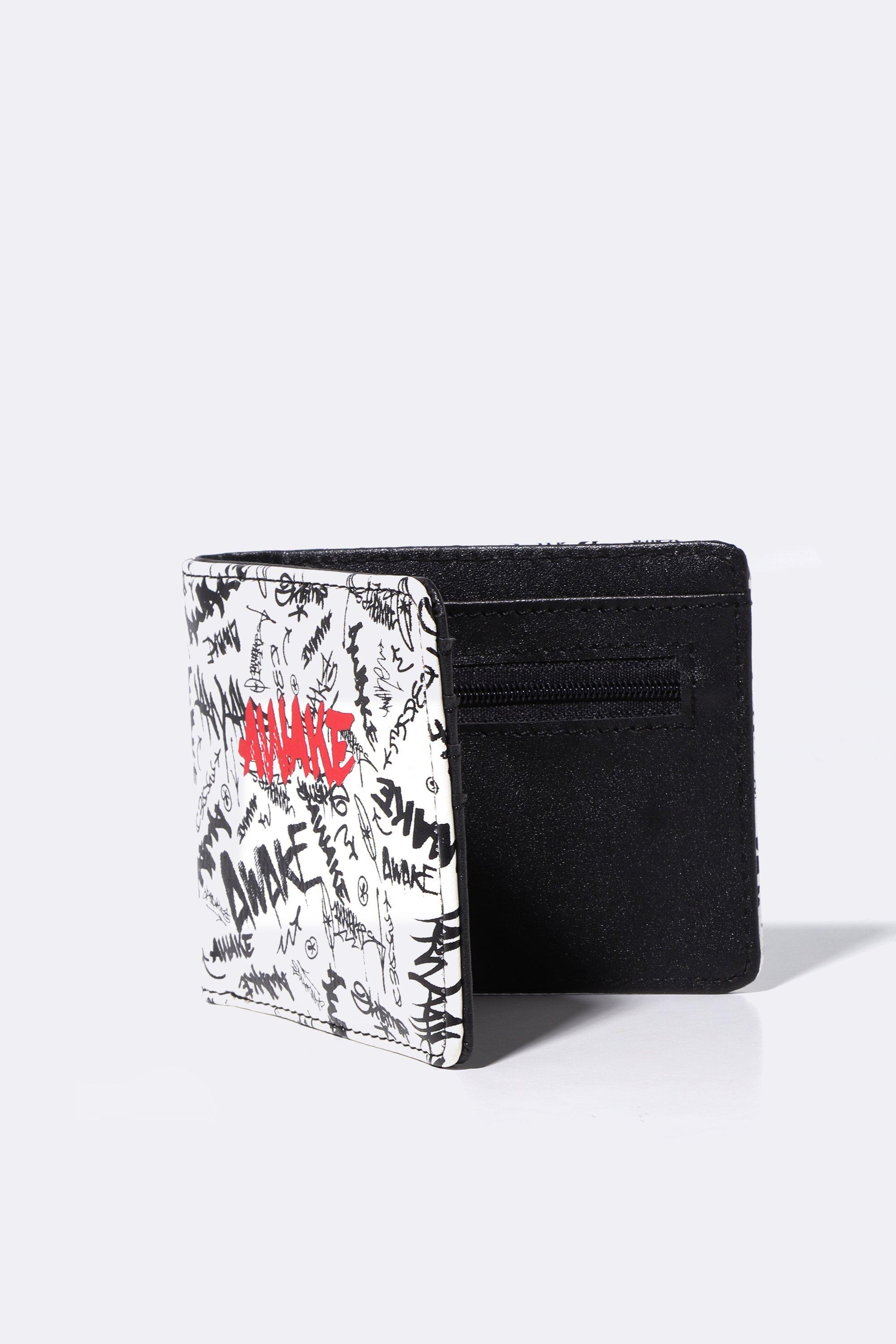 Graffiti Drawstring & Satchel Wallet Set - Black & White main image 1