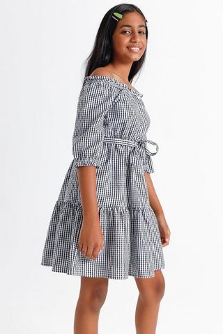 Check Off The Shoulder Dress