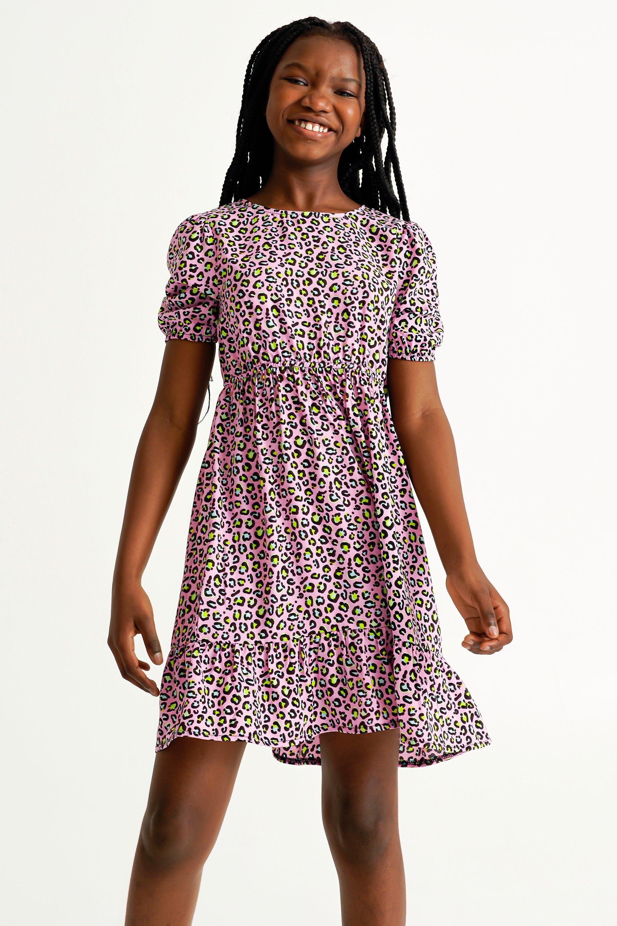 Puff Sleeve Trapeze Dress