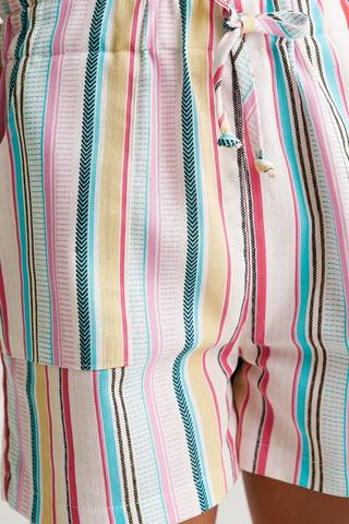 Stripe Paperbag Shorts