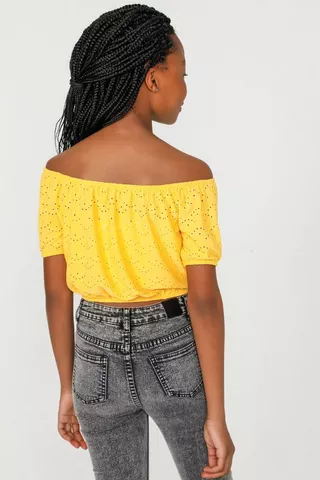 Anglaise Off The Shoulder Top