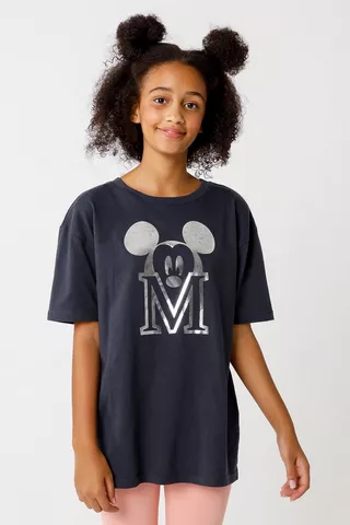 Oversized Mickey Print T-shirt