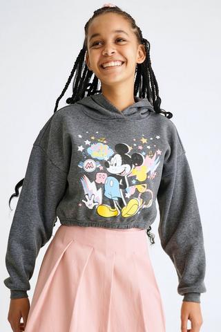 Mickey mouse cropped on sale hoodie