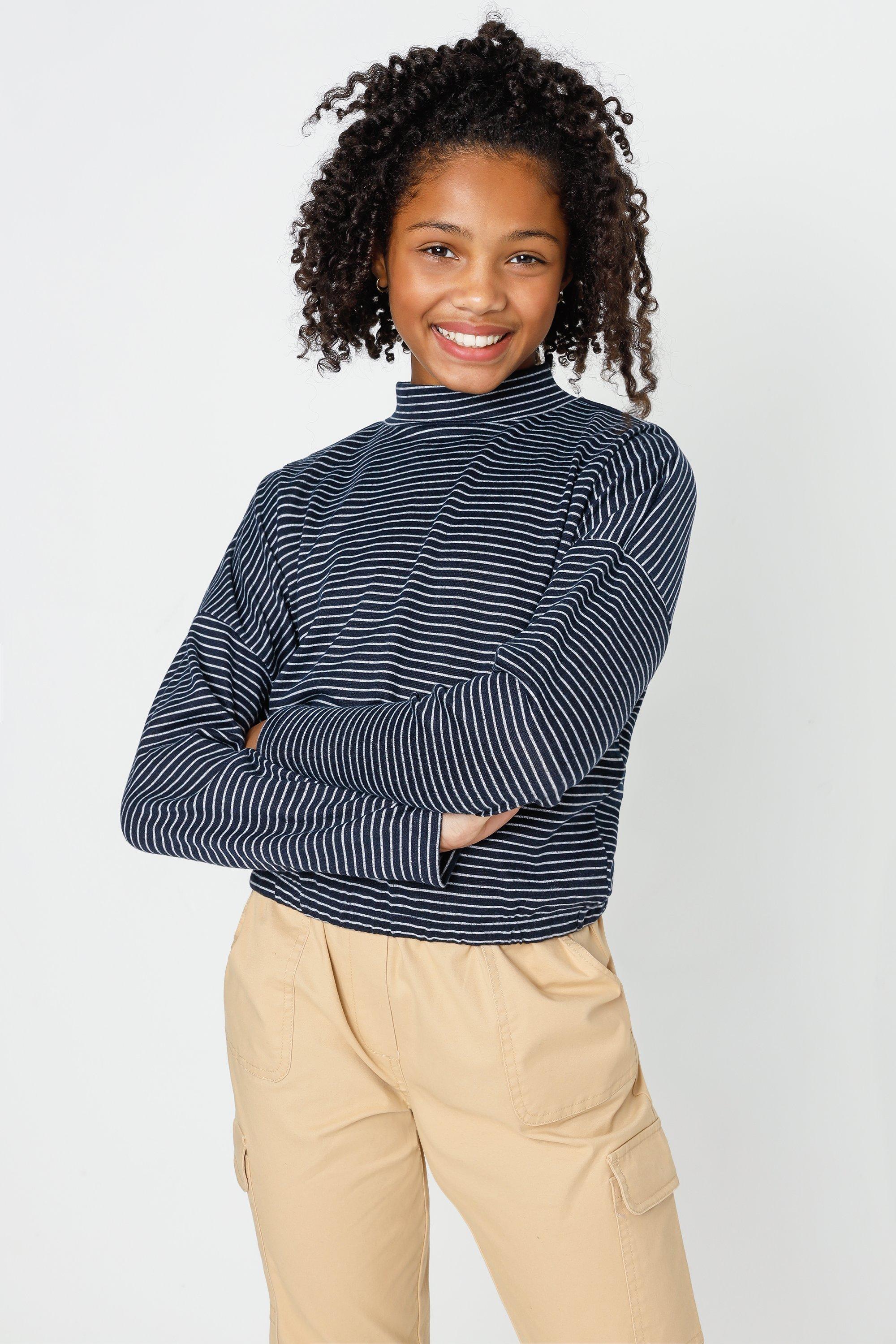 Cropped Turtle Neck Top