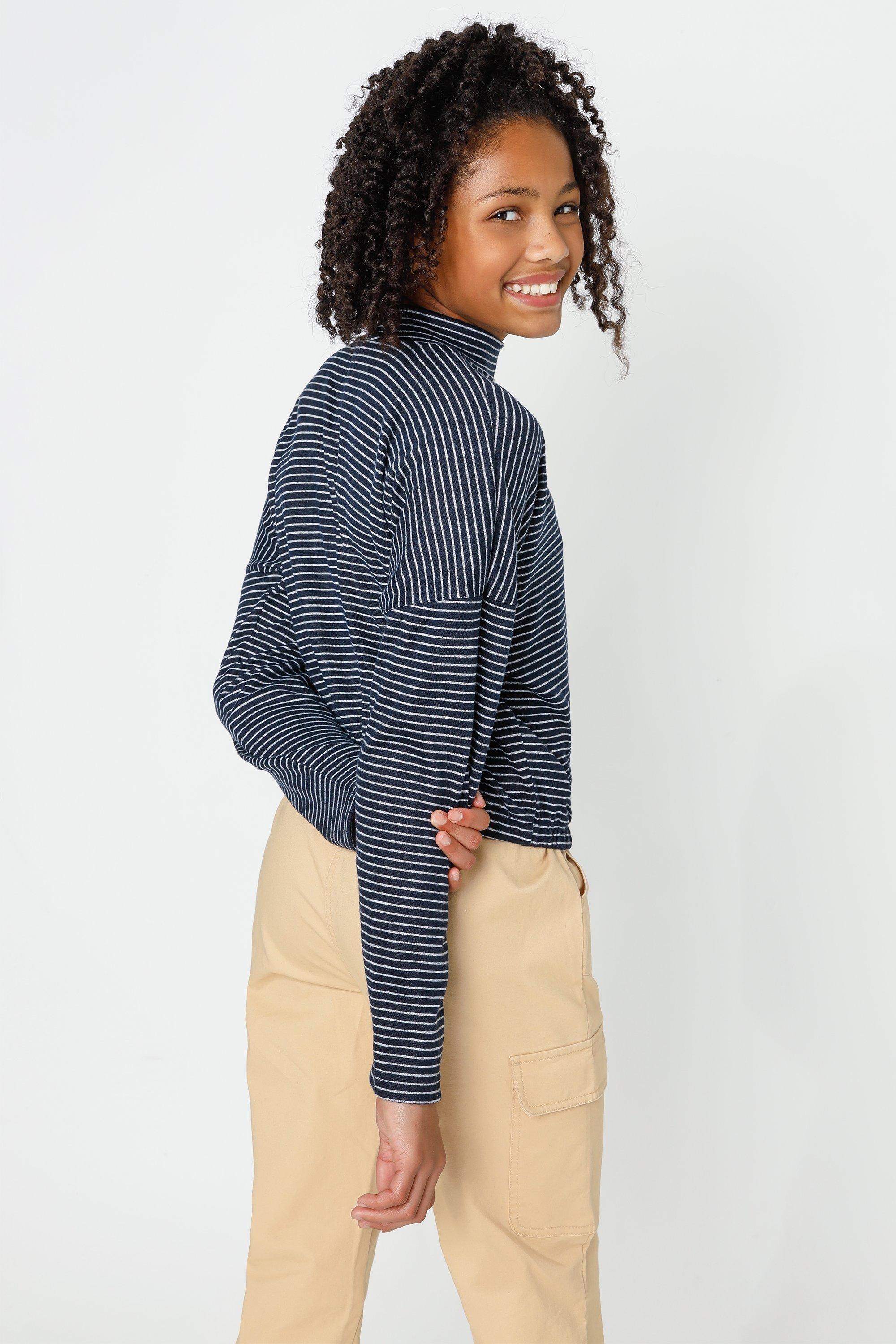 Cropped Turtle Neck Top