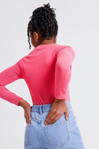 Ribbed Long Sleeve Top
