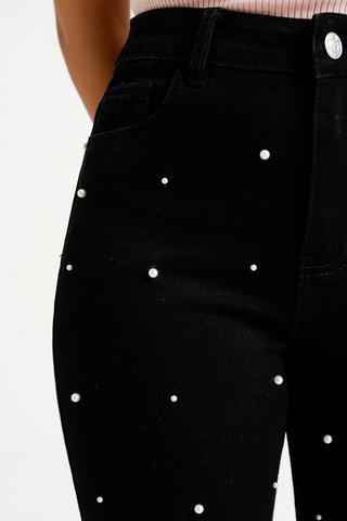 Studded High Rise Jeans