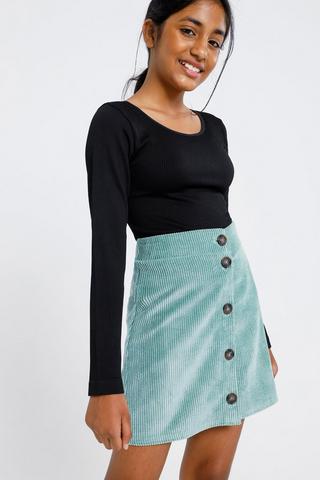 Corduroy A-line Skirt