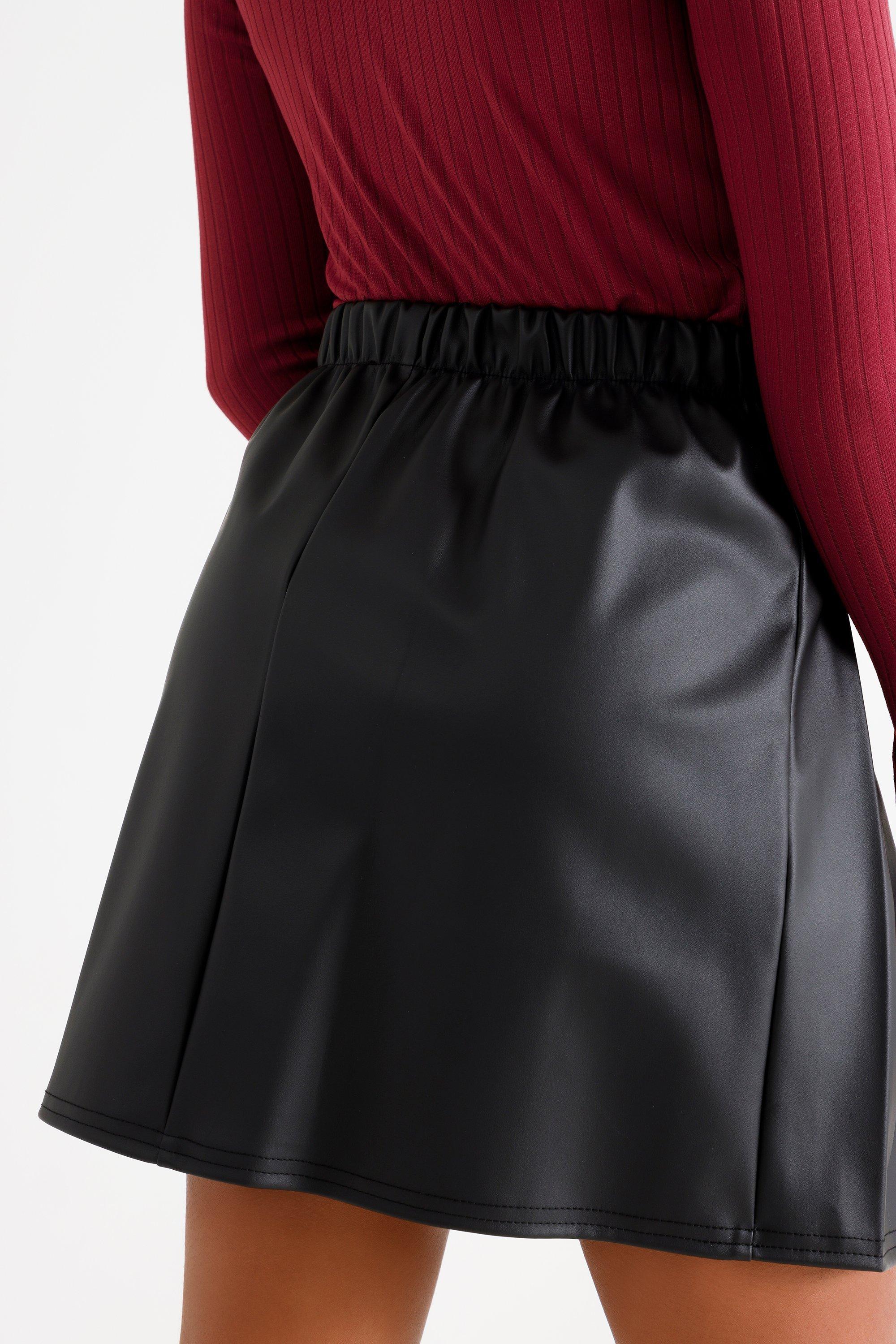 Pleather Pleated Skirt