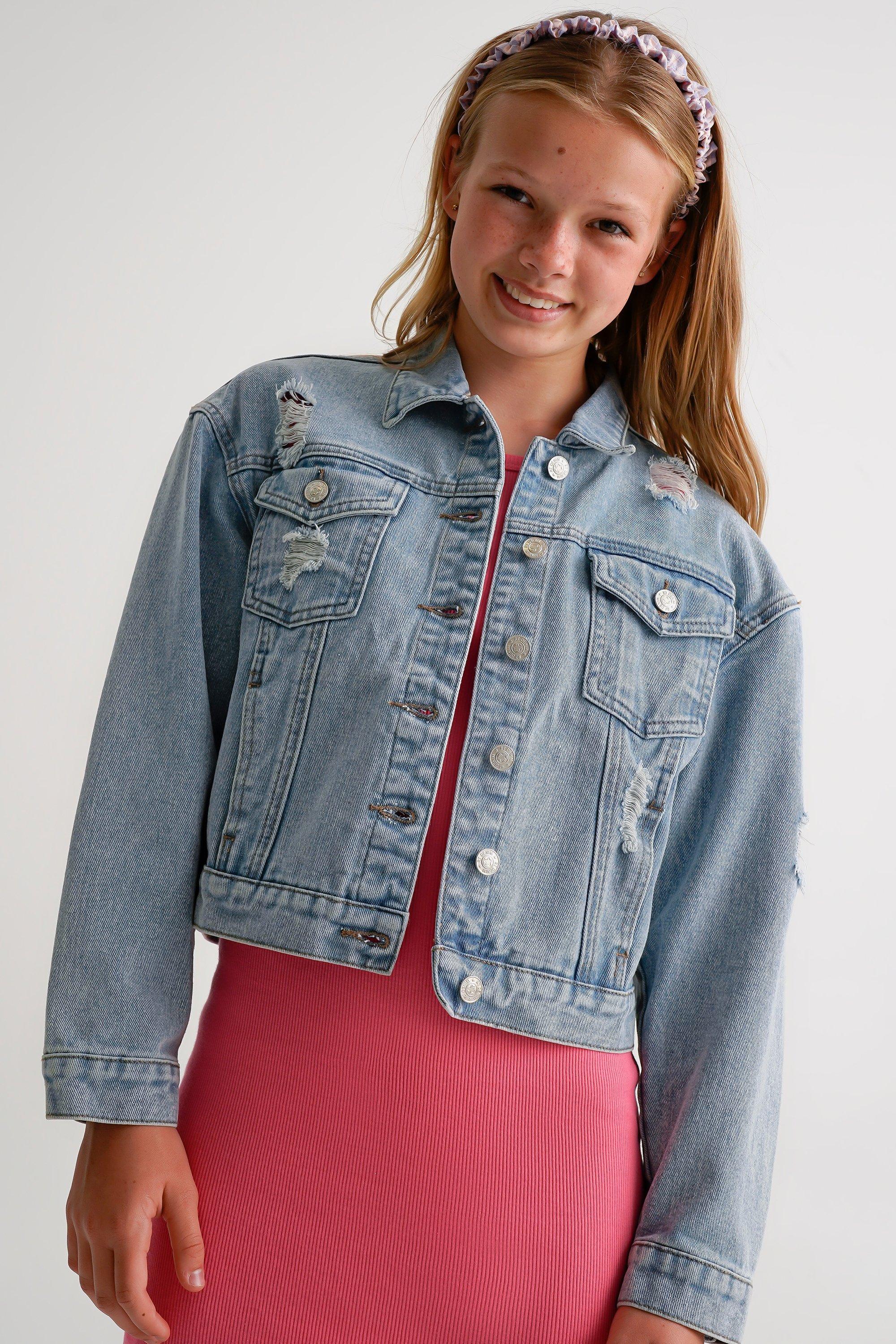 Jeans jacket for girls price best sale