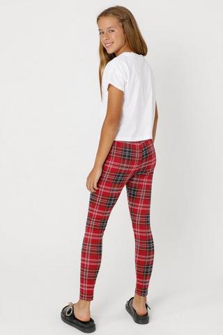 Girls hotsell check leggings