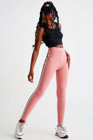 Leggings with deals side stripe